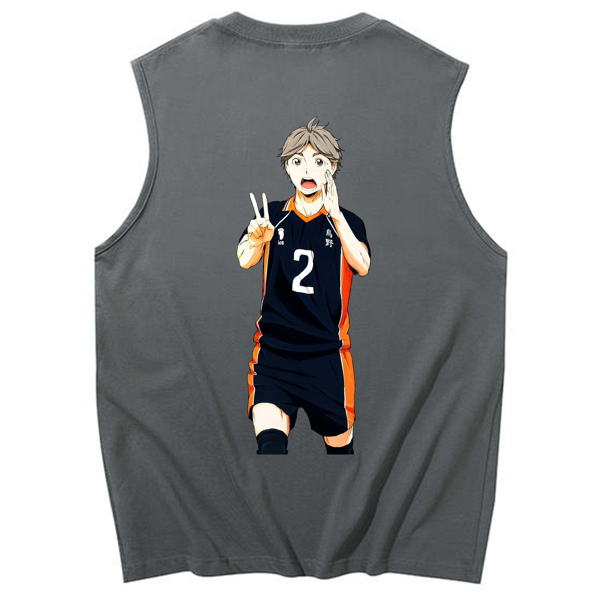 （画像用） ハイキュー!! Haikyu!! コットン100％タンクトップ（背面プリント）
